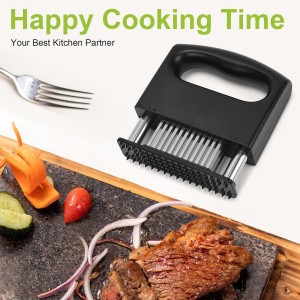 Meat Tenderizer Tool, Meat Tenderizer Stapler with 48 Stainless Steel Ultra Sharp Needle Blades, Compact Cooking Tool for Kitchen Tenderizing Beef Chicken Turkey Steak Veal Pork