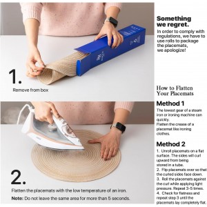 Round Placemats Set of 6 Woven Placemats Washable Braided Table Mats for Dining Table Heat Resistant Non-Slip Circle Place Mats(Beige)