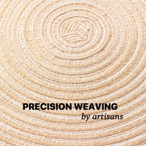 Round Placemats Set of 6 Woven Placemats Washable Braided Table Mats for Dining Table Heat Resistant Non-Slip Circle Place Mats(Beige)