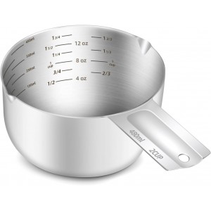 1PCS 2Cup (480ml, 16oz) Single Measuring...