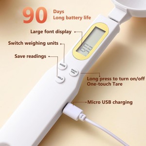 Digital Measuring Spoon Electronic Scale Spoon Weighing for Food Coffee Powder Tea Ingredients Spice Baking Kitchen Gram Measuring Spoons High Precision 0.1g
