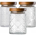 3-Pack 24oz Glass Jar With Airtight Lid,Kitchen Canisters For Countertop,Coffee Sugar Container Set,Pantry Glass Storage Containers For Flour,Candy,Loose Tea,Snack, mason jars