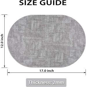 Placemats for Dining Table Set of 8 Non-Slip, Heat Resistant Leather Placemat Double Layer, Waterproof Table Mats Easy to Clean for Kitchen Dining Room Coffee Office Table, Grey