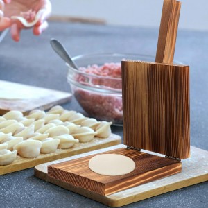 PRETYZOOM Dumpling Skin Mold Manual Dough Pressing Tool 9.29X5.11X1.37In Dumpling Wrapper Maker for Home Kitchen Cooking and Pastry Press