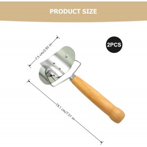 2 PCS Dumpling Cutter Sturdy Dumpling Maker Dumpling Wrapper Skin Dough Cutter Stainless Steel Dough Blenders Circle Roller Mold for DIY Kitchen Accessories