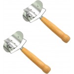 2 PCS Dumpling Cutter Sturdy Dumpling Maker Dumpling Wrapper Skin Dough Cutter Stainless Steel Dough Blenders Circle Roller Mold for DIY Kitchen Accessories