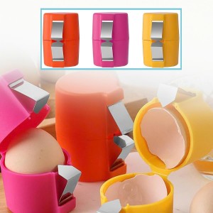 Egg Shell Opener, Egg Opener, Egg Cracker Tool for Raw Eggs, Egg Shell Opener Cutter Tool, Handheld Egg Slicer, Egg Cracker and Separator for Cooking,Eggs Breaker Multifunctional (pink)