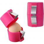 Egg Shell Opener, Egg Opener, Egg Cracker Tool for Raw Eggs, Egg Shell Opener Cutter Tool, Handheld Egg Slicer, Egg Cracker and Separator for Cooking,Eggs Breaker Multifunctional (pink)