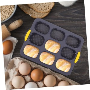 Ciabatta Bread Pan Baking Tray Dividers Silicone Loaf Mold Non-stick Heat Resistant for French Bread and Cake Baking