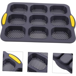 Ciabatta Bread Pan Baking Tray Dividers Silicone Loaf Mold Non-stick Heat Resistant for French Bread and Cake Baking