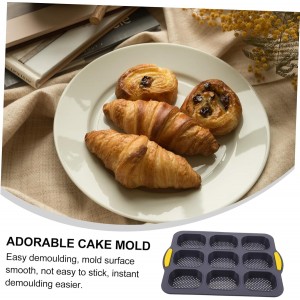 Ciabatta Bread Pan Baking Tray Dividers Silicone Loaf Mold Non-stick Heat Resistant for French Bread and Cake Baking