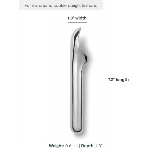 Caraway Ice Cream Scoop - Non Toxic Stainless Steel - Essential Kitchen Tool - Ergonomic Handle