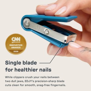 EDJY Fingernail Cutter - Precision Stainless Steel Nail Cutter for Fingernails | Sharp Blade, Ergonomic Design, Durable & Rust-Resistant | Ideal for Men and Women | EDJY Blue