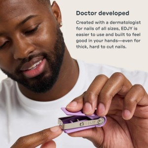 EDJY Fingernail Cutter - Precision Stainless Steel Nail Cutter for Fingernails | Sharp Blade, Ergonomic Design, Durable & Rust-Resistant | Ideal for Men and Women | EDJY Blue
