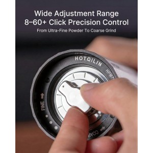 Heavy Duty Metal Pepper Grinder, Professional Manual Pepper Grinder with Adjustable Coarseness, Pepper Mill with Magnetic Powder Chamber, Refillable Pepper Mill for Spices, High Output