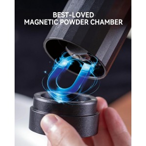 Heavy Duty Metal Pepper Grinder, Professional Manual Pepper Grinder with Adjustable Coarseness, Pepper Mill with Magnetic Powder Chamber, Refillable Pepper Mill for Spices, High Output