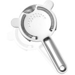 Cocktail Strainer – Stainless Steel Hawthorne Strainer with Removable Spring for Bartending, Boston Shakers, and Mixing Glasses – Perfect for Martinis and Cocktails (Silver)