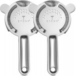 Cocktail Strainer 2 Pack, Bulk Bar Strainers for Bartending, Martini Strainer for Boston Shaker Mixing Glass, Bartender Hawthorne Strainer w/Removable Spring – Bar Supplier for Restaurant