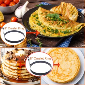 6 Packs Professional Egg Ring Pancake Ring Set,Non-Stick Stainless Steel 6