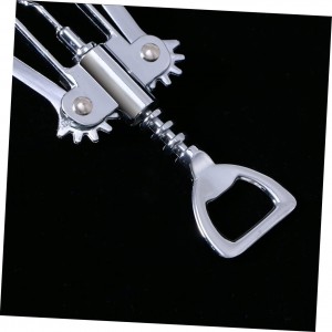 Garneck Plated Wine Corkscrew Opener Silver Easy to Use Wine Bottle Opener for Effortless Cork Removal for Home and Bar Use