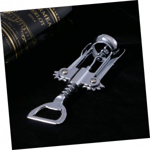Garneck Plated Wine Corkscrew Opener Silver Easy to Use Wine Bottle Opener for Effortless Cork Removal for Home and Bar Use