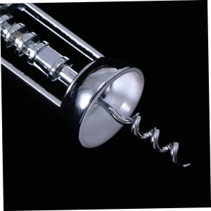 Garneck Plated Wine Corkscrew Opener Silver Easy to Use Wine Bottle Opener for Effortless Cork Removal for Home and Bar Use