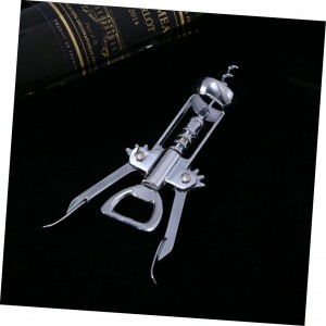 Garneck Plated Wine Corkscrew Opener Silver Easy to Use Wine Bottle Opener for Effortless Cork Removal for Home and Bar Use