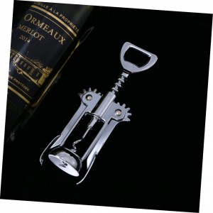 Garneck Plated Wine Corkscrew Opener Silver Easy to Use Wine Bottle Opener for Effortless Cork Removal for Home and Bar Use