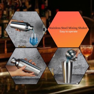 21oz Cocktail Shaker - Insulated Double Wall, Martini Shaker, Drink Shaker, No Stuck Twist Lid, Leakproof, Built-in Strainer, Perfect for Home Bar