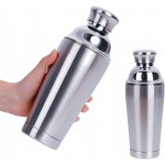 21oz Cocktail Shaker - Insulated Double Wall, Martini Shaker, Drink Shaker, No Stuck Twist Lid, Leakproof, Built-in Strainer, Perfect for Home Bar
