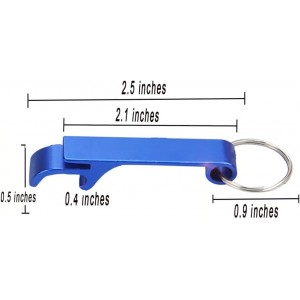 100 Pcs Bottle opener Keychain Bulk,Soda Beverage Beer Bottle Opener Keychain,Bottle Openers Aluminum Beer Bottle Opener Claw Beverage Keychain Ring for Kitchen,Wedding, Bar,Party(blue)