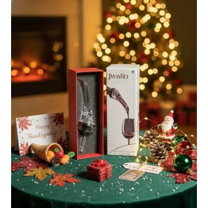 Wine Aerator and Pourer – Premium Air Decanter Spout to Enhance Wine Flavor & Aroma, No-Drip Wine Pourer Spout for Red & White Wines, Perfect Gift for Wine Lovers