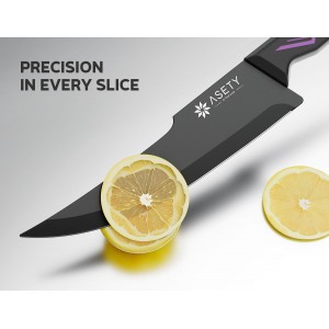 Knife Set - 15 PCS Kitchen Knife Set with Built-in Knife Sharpener Block - Stainless Steel Knife Block Set - Dishwasher Safe, Elegant Box for Men Women