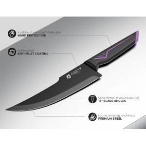 Knife Set - 15 PCS Kitchen Knife Set with Built-in Knife Sharpener Block - Stainless Steel Knife Block Set - Dishwasher Safe, Elegant Box for Men Women