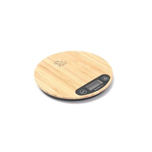Tastes Round Wood Digital Kitchen Scale, up to 5KG, with All Units and Decorative Design