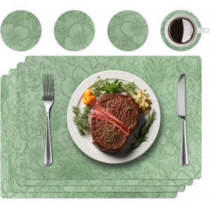 Placemats Set of 4 with 4 Coasters,Carvi...