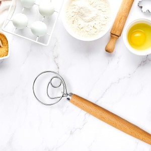 King Arthur Baking Company Baker’s Dough Whisk, Single-Loop, 18/8 Stainless Steel, For Mixing Bread, Sourdough, Pizza, And Cookie Dough