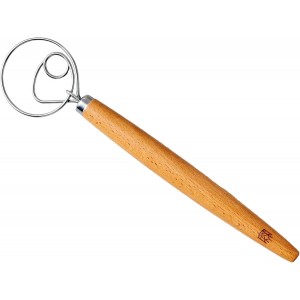 King Arthur Baking Company Baker’s Dough Whisk, Single-Loop, 18/8 Stainless Steel, For Mixing Bread, Sourdough, Pizza, And Cookie Dough