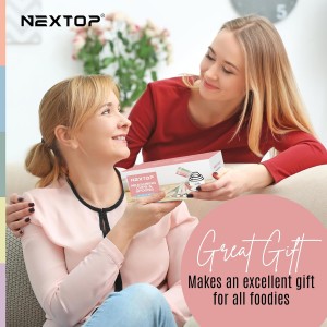 Nextop 14-Piece Stainless Steel Measuring Cups and Measuring Spoons Set with All Stackable Sizes and Leveler for Dry Ingredients, Complete Set for Kitchen & Baking Measuring Tools (Peach Set)