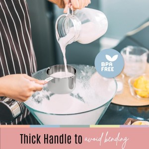 Nextop 14-Piece Stainless Steel Measuring Cups and Measuring Spoons Set with All Stackable Sizes and Leveler for Dry Ingredients, Complete Set for Kitchen & Baking Measuring Tools (Peach Set)