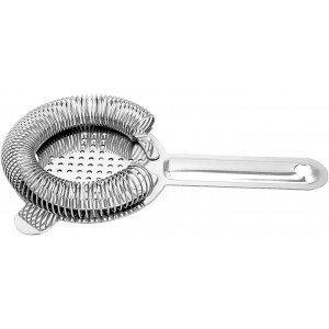 HOZEON 12 Pcs 6.5 Inches Cocktail Strainer, Stainless Steel Bar Strainer Tool, 2 Prong Bartender Strainer for Bar Restaurant Home, Silver