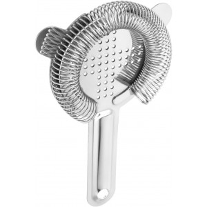 HOZEON 12 Pcs 6.5 Inches Cocktail Strainer, Stainless Steel Bar Strainer Tool, 2 Prong Bartender Strainer for Bar Restaurant Home, Silver