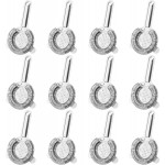 HOZEON 12 Pcs 6.5 Inches Cocktail Strainer, Stainless Steel Bar Strainer Tool, 2 Prong Bartender Strainer for Bar Restaurant Home, Silver