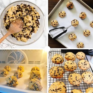 Cookie Scoop Set, Cookie Scoops for Baking Set of 3, Cookie Dough Scoop, 1 Tablespoon/ 2 Tablespoon/ 3 Tablespoon, Red/Black/Mint Handle, For Cookie Cupcake Muffin Ice Cream Truffles