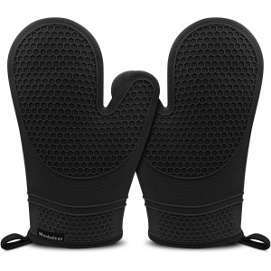 Silicone Oven Mitts Heat Resistant to 50...