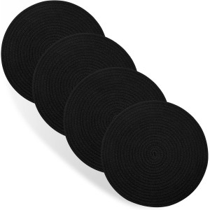 Round Placemats Set of 4, Cotton Rope Th...