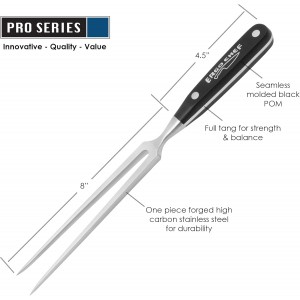 Ergo Chef 2pc. Set, Prodigy Series 12-Inch Slicer Carving Knife with Pro Series 8-Inch Meat Carving Fork