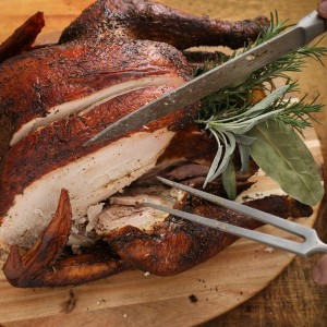 Ergo Chef 2pc. Set, Prodigy Series 12-Inch Slicer Carving Knife with Pro Series 8-Inch Meat Carving Fork