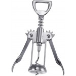 Plated Winged Corkscrew Wine Opener Silver Wine Bottle Opener for Effortless Cork Removal Simple Practical Design for Home