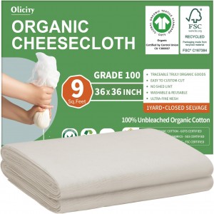 Organic Cheese Cloths, GOTS Certified, G...